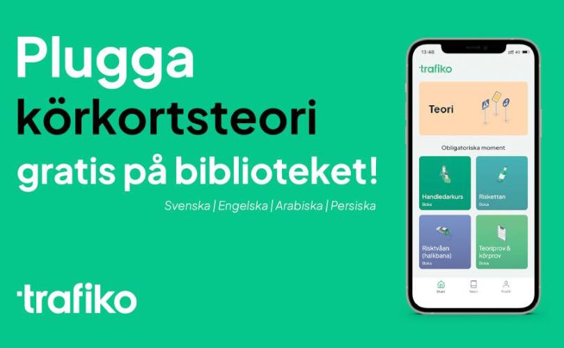 Mobiltelefon med appen Trafiko