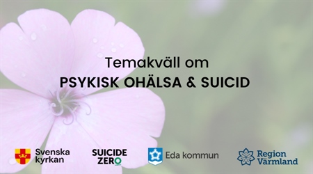 En bild som beskriver Temakväll om psykisk ohälsa och suicid