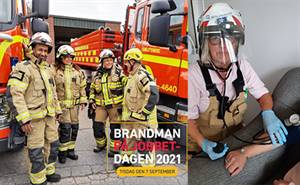 Brandman p&#229; jobbet-dagen