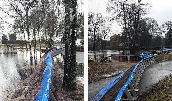 Översvämningsskydd vid älv