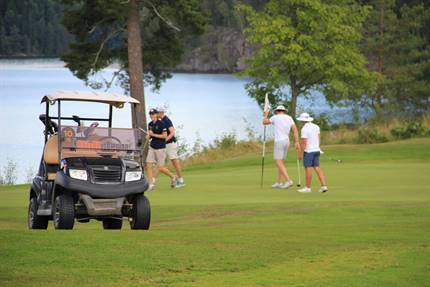 Vy över banan vid Eda golfklubb